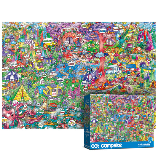Antelope - 1000 Piece Puzzle for Adults, Cat Campsite Jigsaw Puzzles 1000 Pieces, High Resolution, Matte Finish, Smooth Edging, No Dust Creative Artistic Puzzle