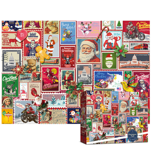 Christmas Jigsaw Puzzle 1000 Pieces for Adults – Christmas Mail Holiday Winter Scene, Enjoyable Holiday Puzzle Gift for Adults & Families