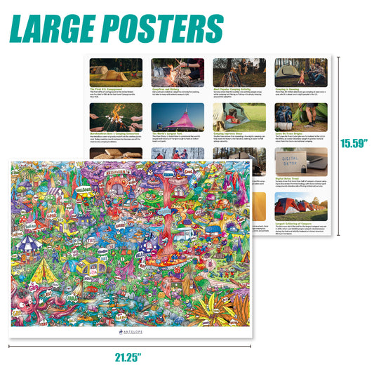 Antelope - 1000 Piece Puzzle for Adults, Cat Campsite Jigsaw Puzzles 1000 Pieces, High Resolution, Matte Finish, Smooth Edging, No Dust Creative Artistic Puzzle