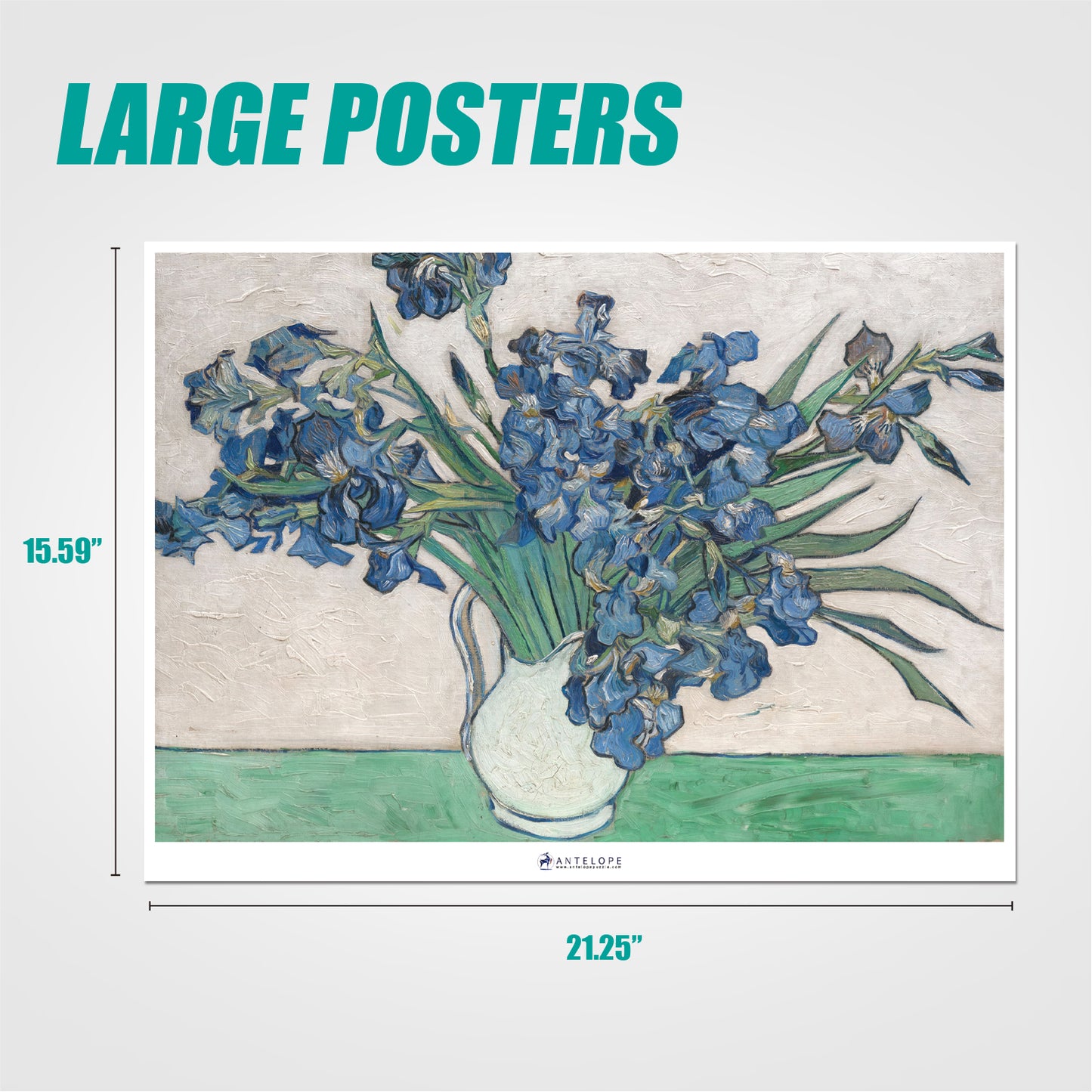 Irises, by Vincent Van Gogh, 1890 1000 Piece Jigsaw Puzzle