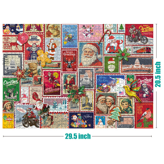 Christmas Jigsaw Puzzle 1000 Pieces for Adults – Christmas Mail Holiday Winter Scene, Enjoyable Holiday Puzzle Gift for Adults & Families