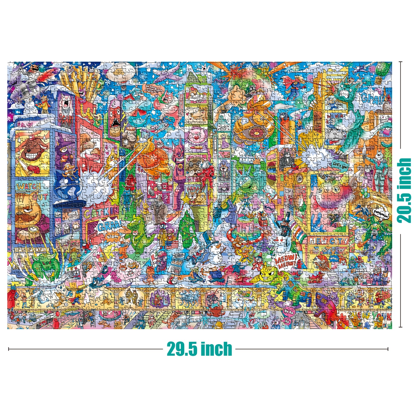 Time Square Adventure Jigsaw Puzzles 1000 Pieces, High Resolution, Matte Finish, Smooth Edging, No Dust Creative Artistic Puzzle