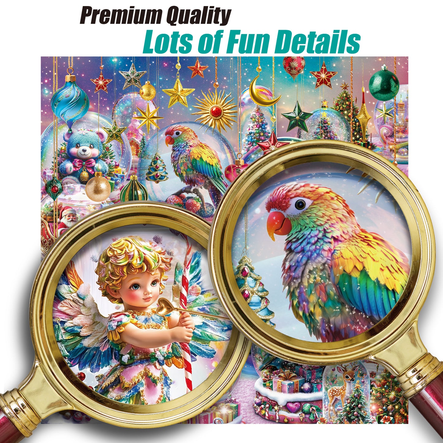 Christmas Jigsaw Puzzle 1000 Pieces for Adults – Snow Globe Dreams Holiday Winter Scene, Cozy Christmas Puzzle Gift for Family Fun