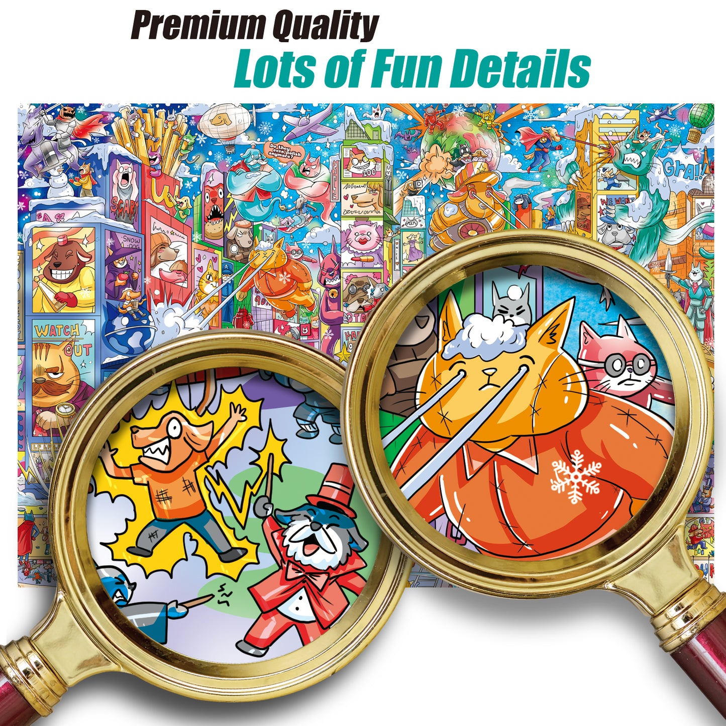 Time Square Adventure Jigsaw Puzzles 1000 Pieces, High Resolution, Matte Finish, Smooth Edging, No Dust Creative Artistic Puzzle