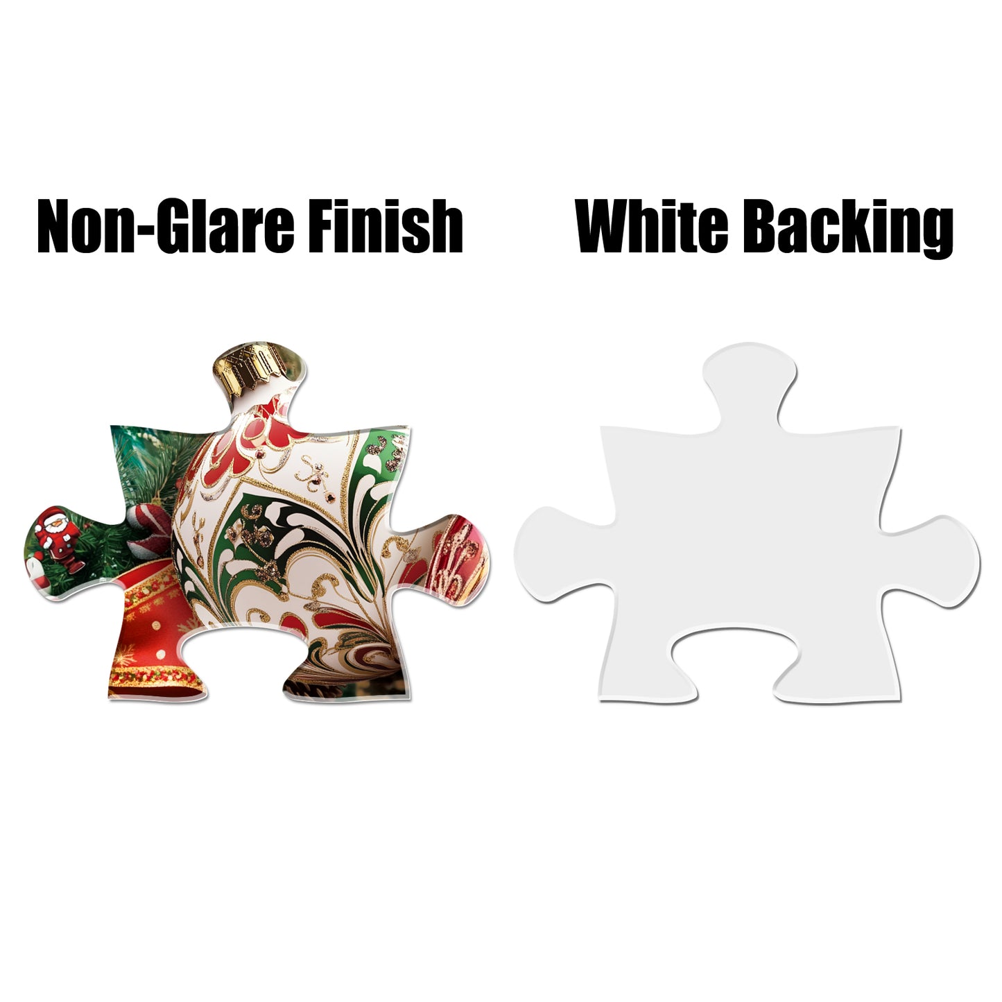 Christmas Jigsaw Puzzle 1000 Pieces for Adults – Wreath of Jingle Holiday Winter Scene, Fun Family Christmas Puzzle Gift
