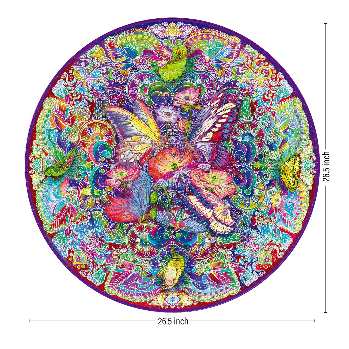 3 in 1 1000 Piece Jigsaw Puzzle Bundle: Mandala Morphe, Mandalic Rose & Gem Mandala