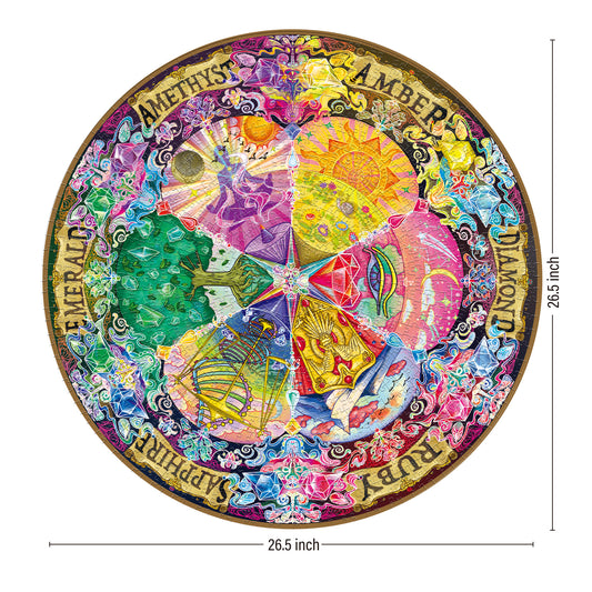 3 in 1 1000 Piece Jigsaw Puzzle  Bundle: Mandala Morphe, Mandalic Rose & Gem Mandala