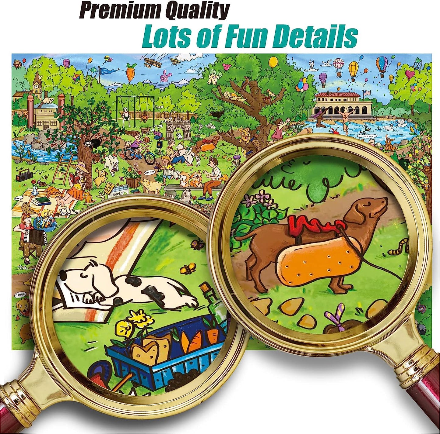 Dog Park Leisure Time 1000 Piece Jigsaw Puzzle