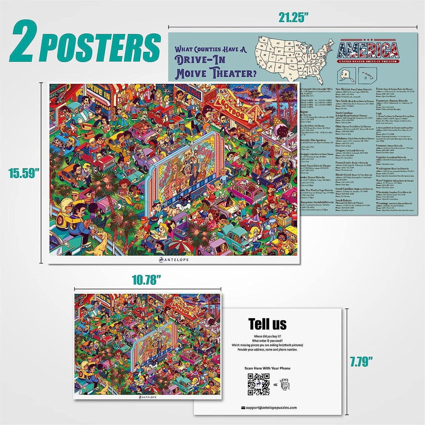 Drive In Movie 1000 Piece Jigsaw Puzzle