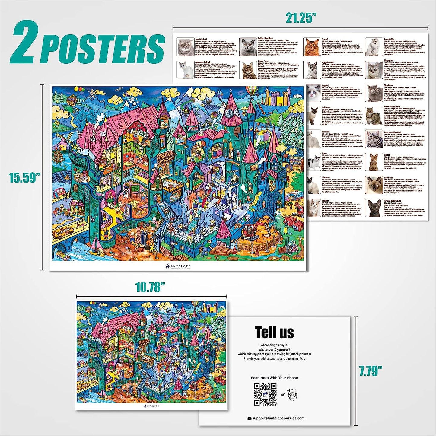 Cat Castle 1000 Piece Jigsaw Puzzle