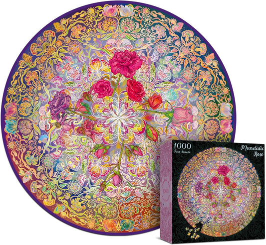 Mandalic Rose 1000 Piece Jigsaw Puzzle