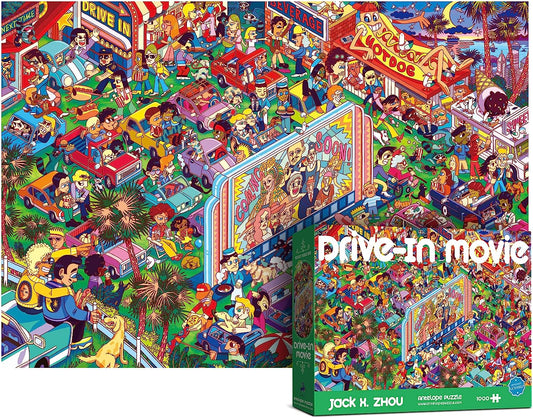 Drive In Movie 1000 Piece Jigsaw Puzzle