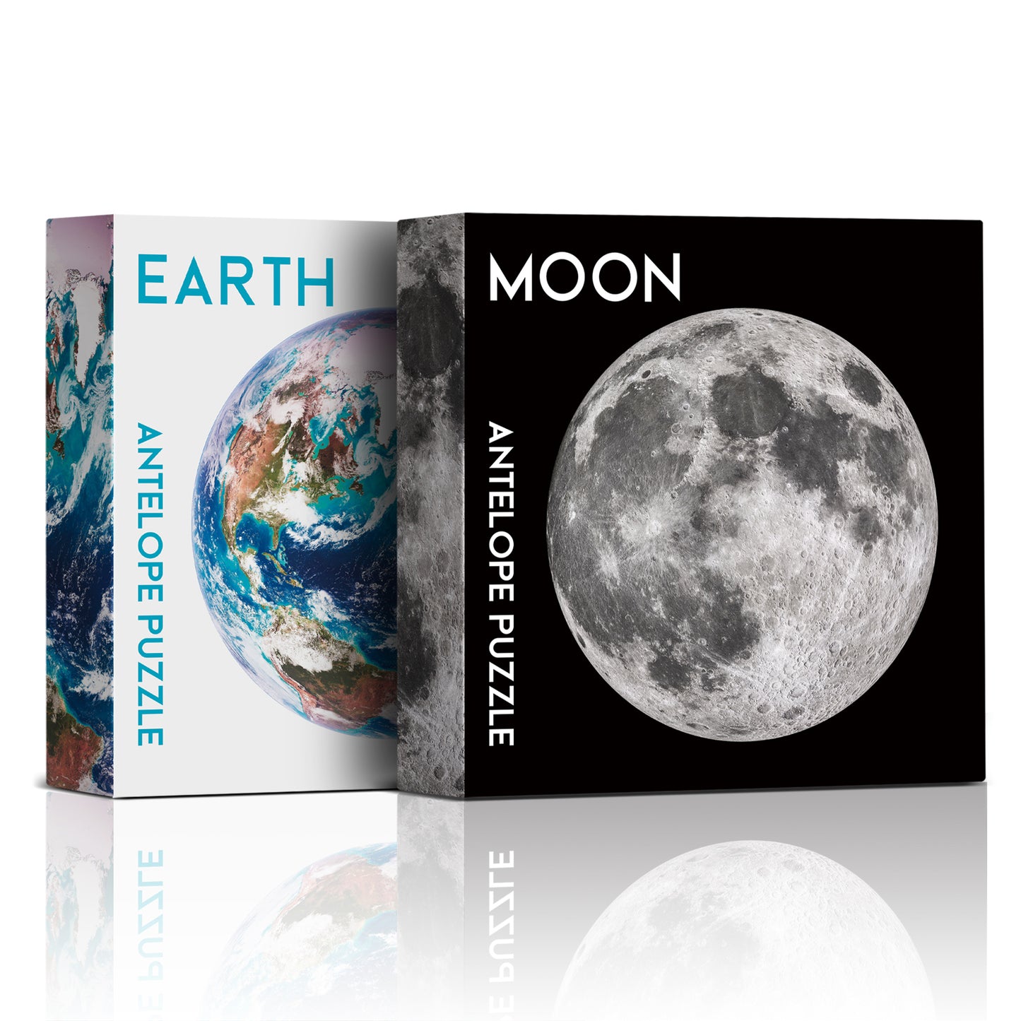 2 in 1 1000 Piece Puzzle Bundle - Earth and Moon