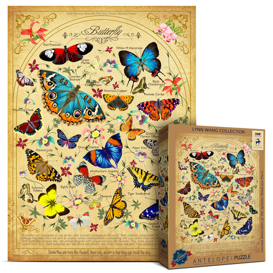 Eternal Butterflies of The Spotless Mind 500 Piece Jigsaw Puzzle