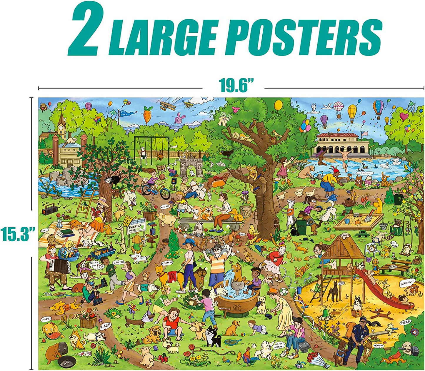 Dog Park 500 Large Piece Jigsaw Puzzles
