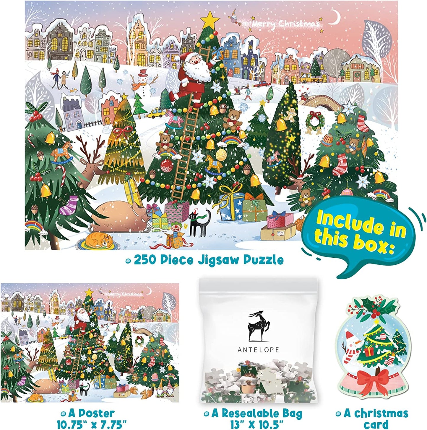 White Christmas 250 Piece Jigsaw Puzzles