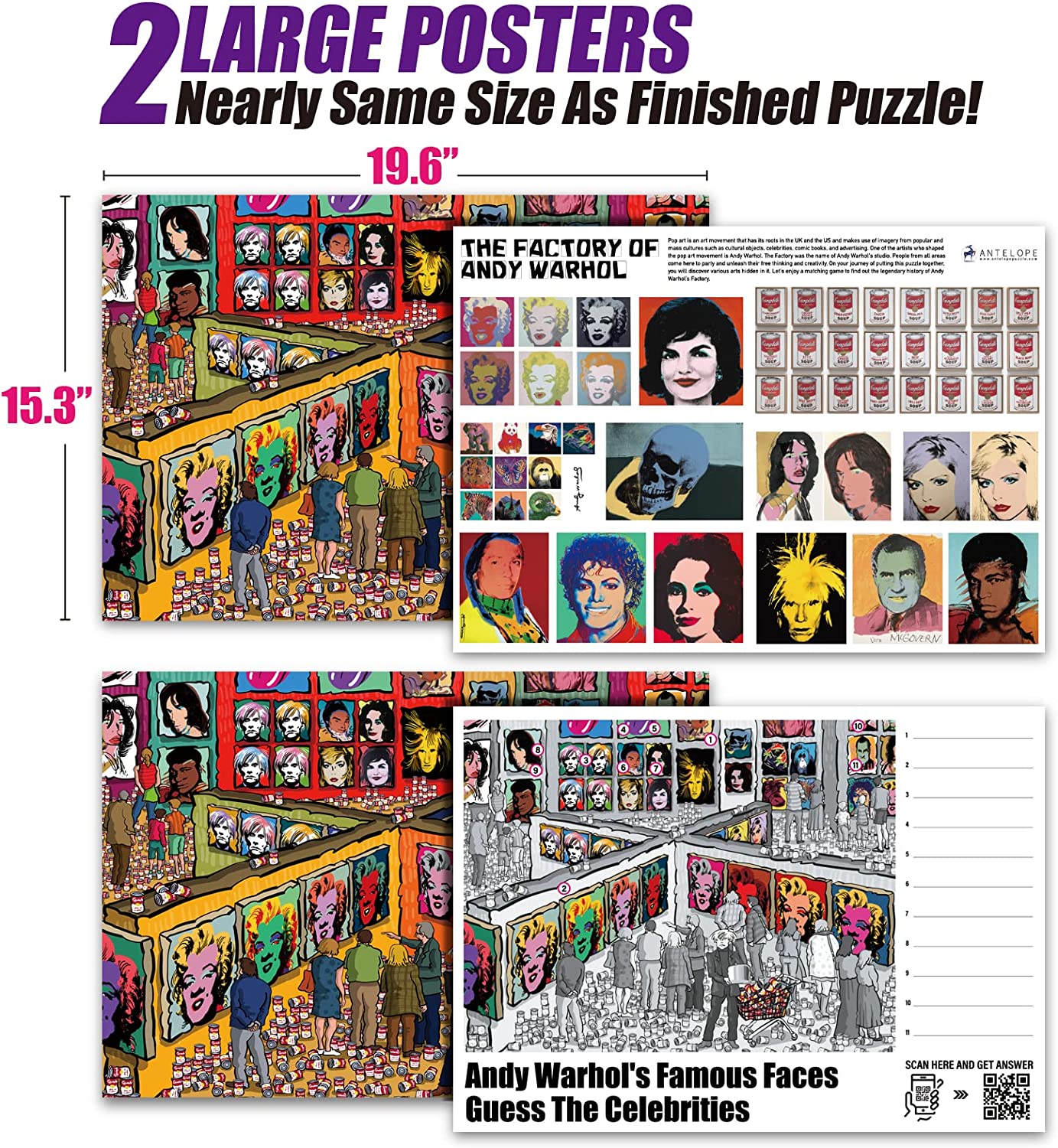 The Factory of Andy Warhol 500 Large Piece Jigsaw Puzzle