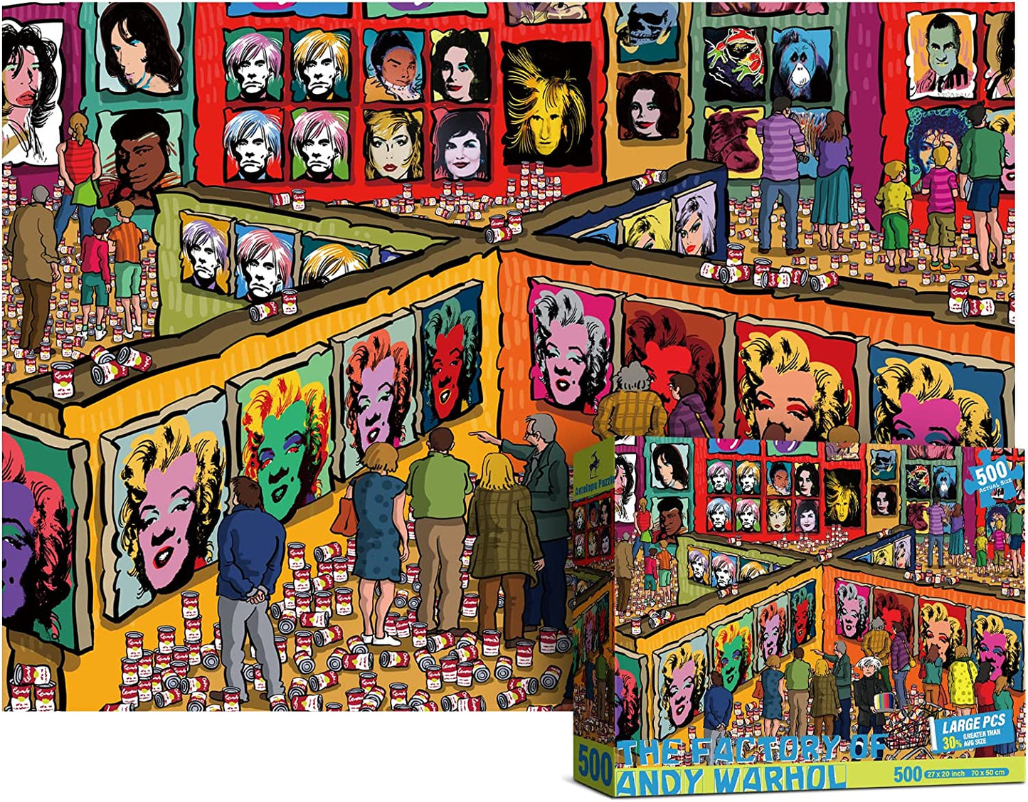 The Factory of Andy Warhol 500 Large Piece Jigsaw Puzzle