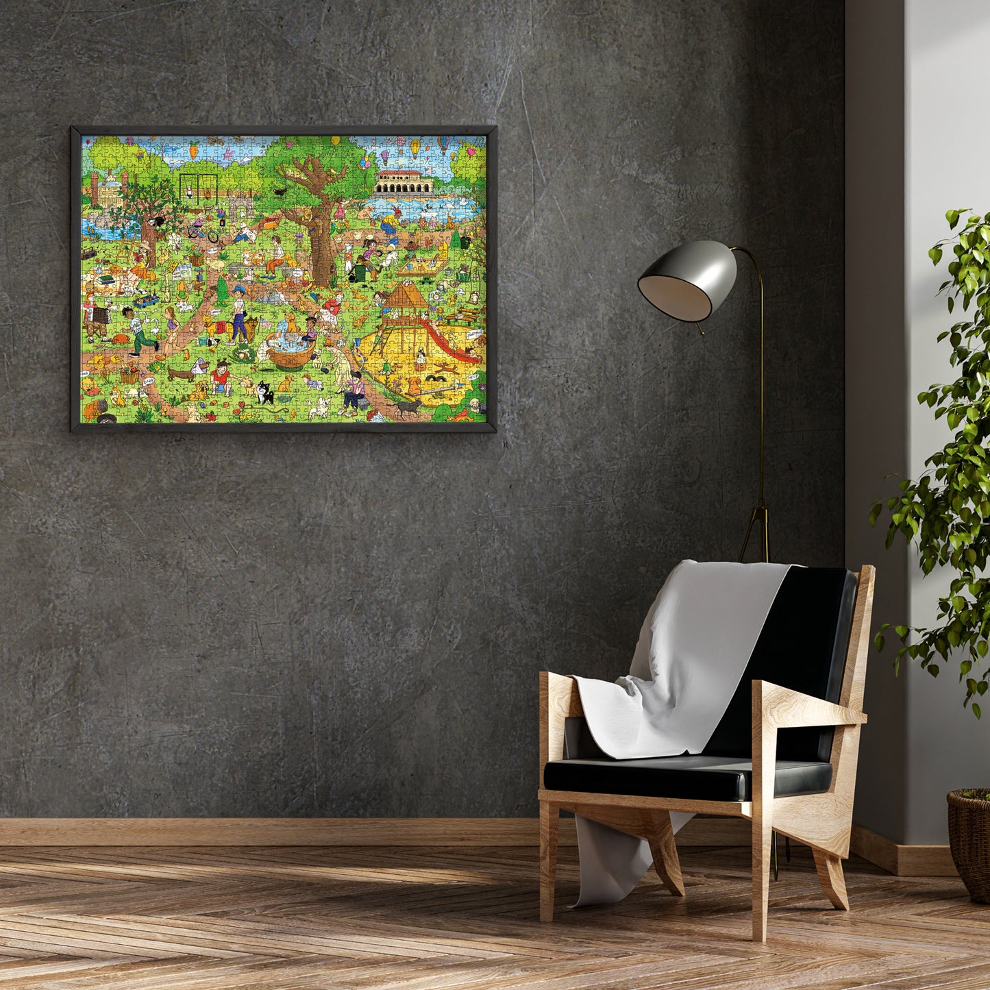 Dog Park Leisure Time 1000 Piece Jigsaw Puzzle