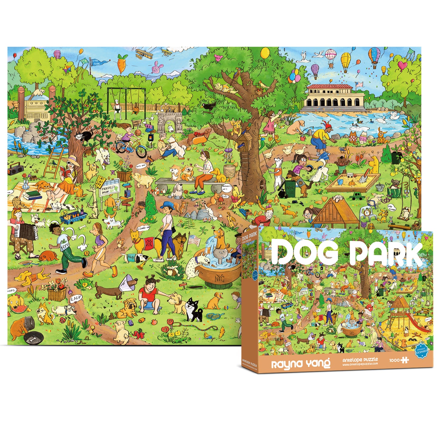 Dog Park Leisure Time 1000 Piece Jigsaw Puzzle