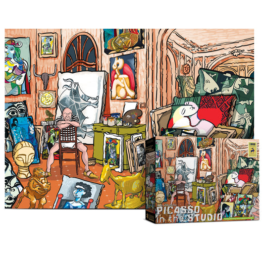 Pablo Picasso In His Studio 1000 Piece Jigsaw Puzzle Master Art