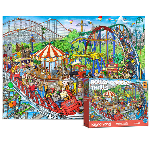 Roller Coaster Thrills Leisure Time 1000 Piece Jigsaw Puzzle