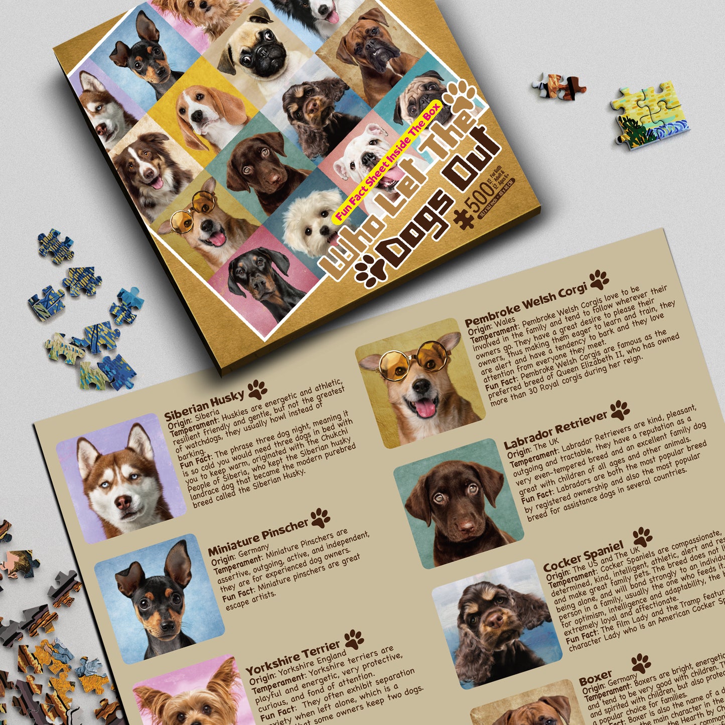 Who Let The Dog Out 500 Piece Jigsaw Puzzle