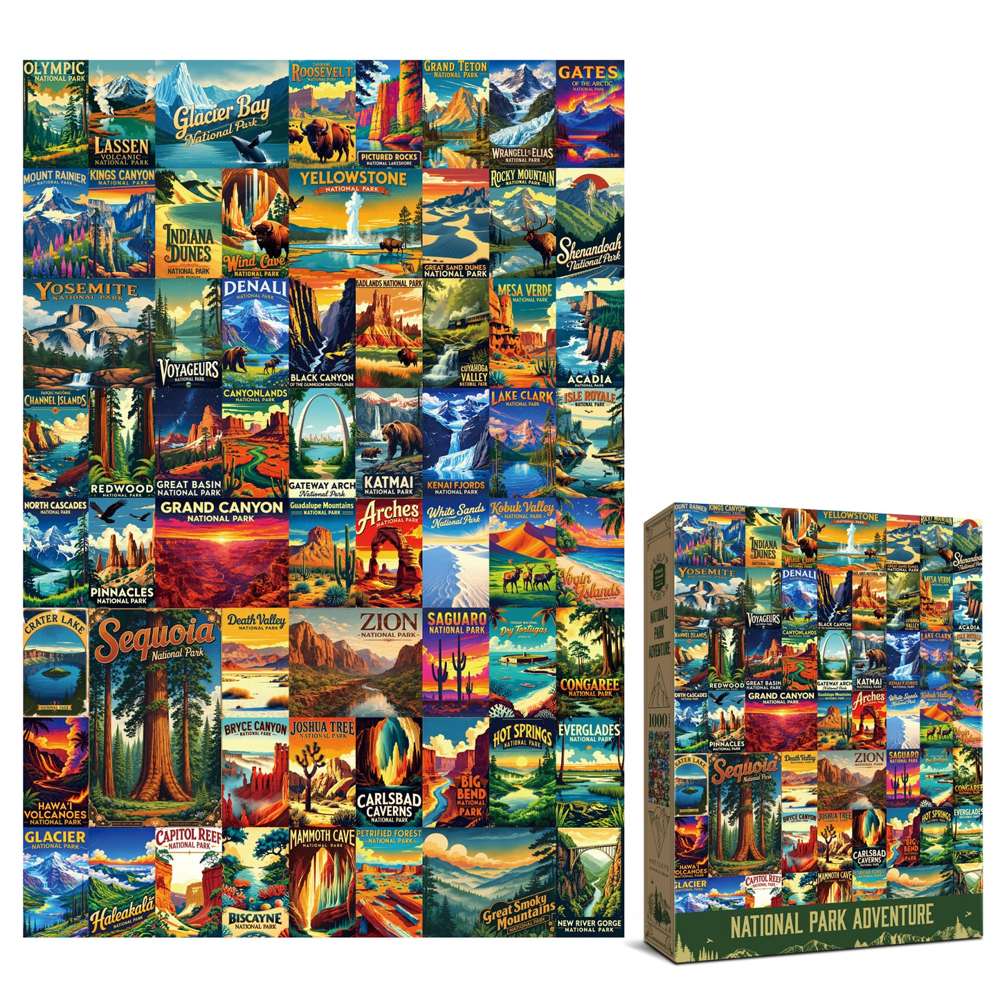 Antelope - 1000 Piece Puzzle for Adults, National Park Adventure, Jigsaw Puzzles 1000 Pieces, High Resolution, Matte Finish, No Dust
