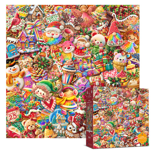 Antelope - 1000 Piece Puzzle for Adults, Frosted Christmas Treats - Jigsaw Puzzles 1000 Pieces, High Resolution, Matte Finish, No Dust