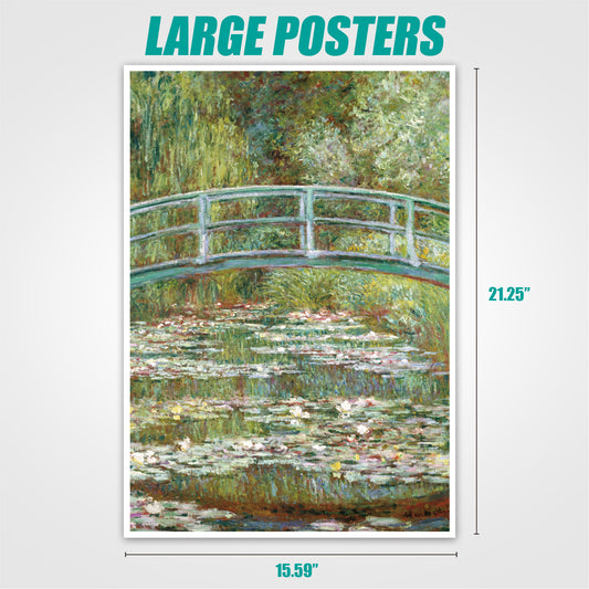 Bridge over a Pond of Water Lilies 1000 Piece Jigsaw Puzzle