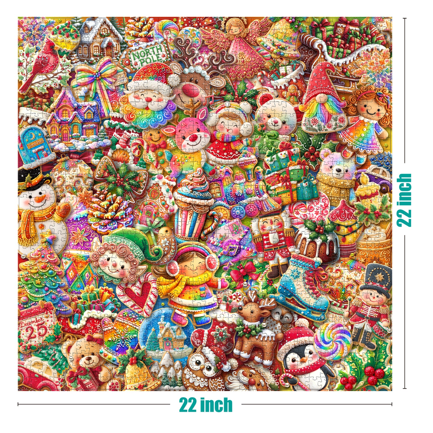 Antelope - 1000 Piece Puzzle for Adults, Frosted Christmas Treats - Jigsaw Puzzles 1000 Pieces, High Resolution, Matte Finish, No Dust
