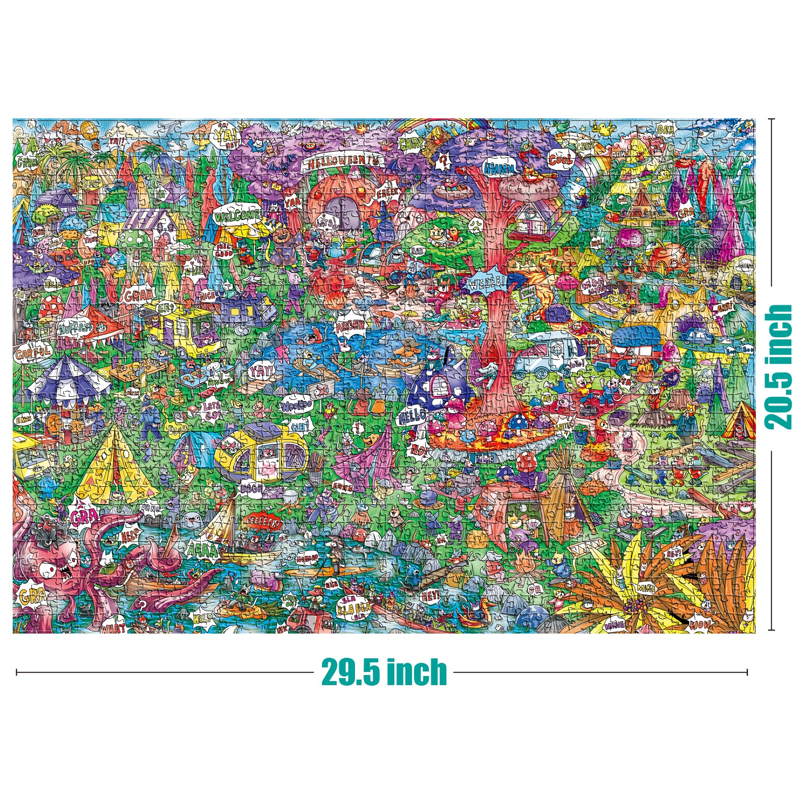 Antelope - 1000 Piece Puzzle for Adults, Cat Campsite Jigsaw