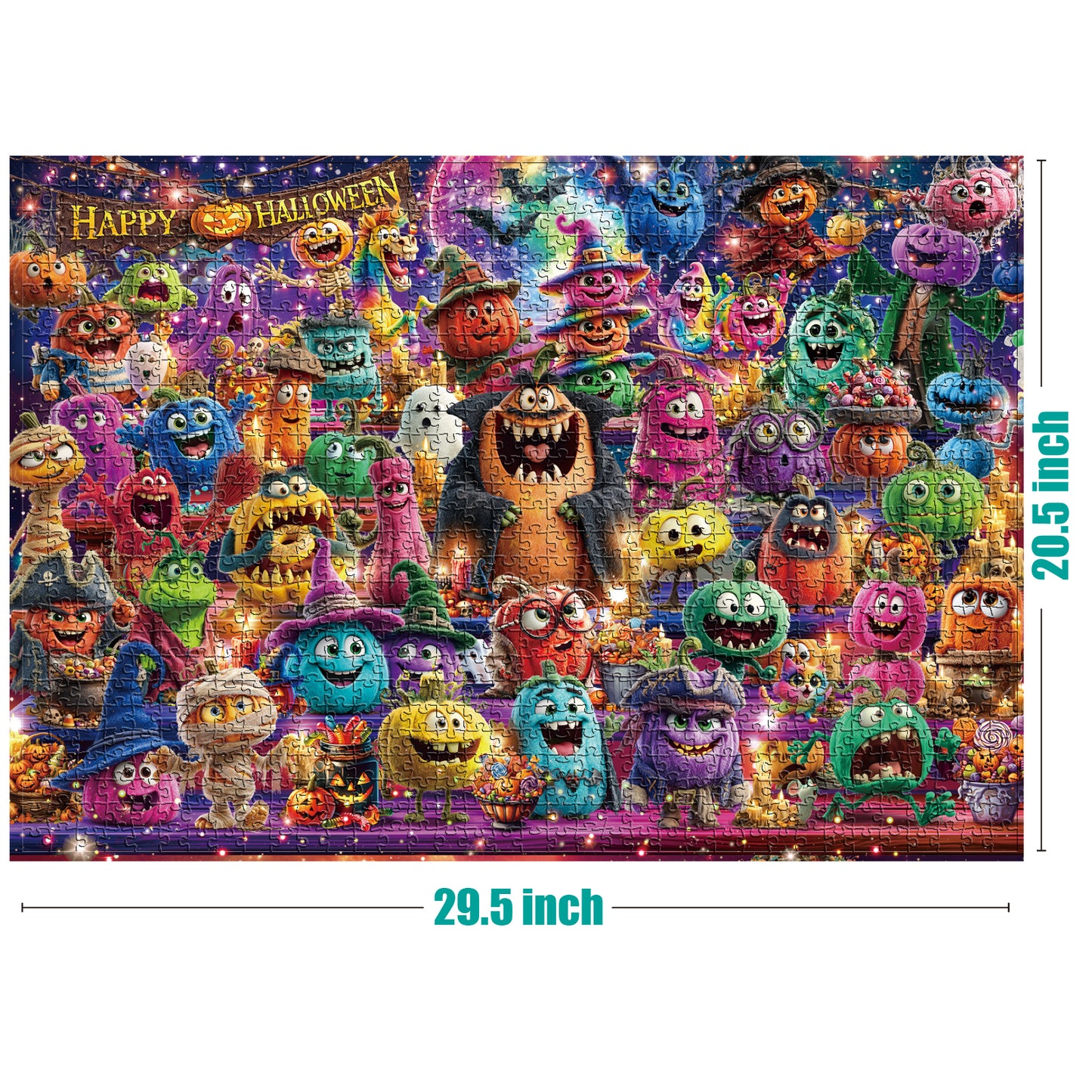 Antelope - 1000 Piece Puzzle for Adults, Pumpkin Patch Party - Jigsaw Puzzles 1000 Pieces, High Resolution, Matte Finish, No Dust