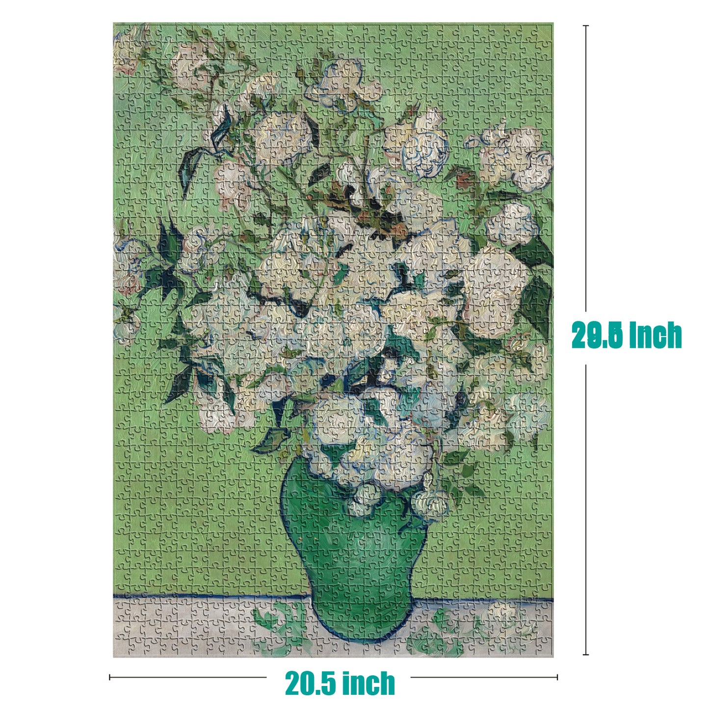 Roses, by Vincent Van Gogh, 1890 1000 Piece Jigsaw Puzzle