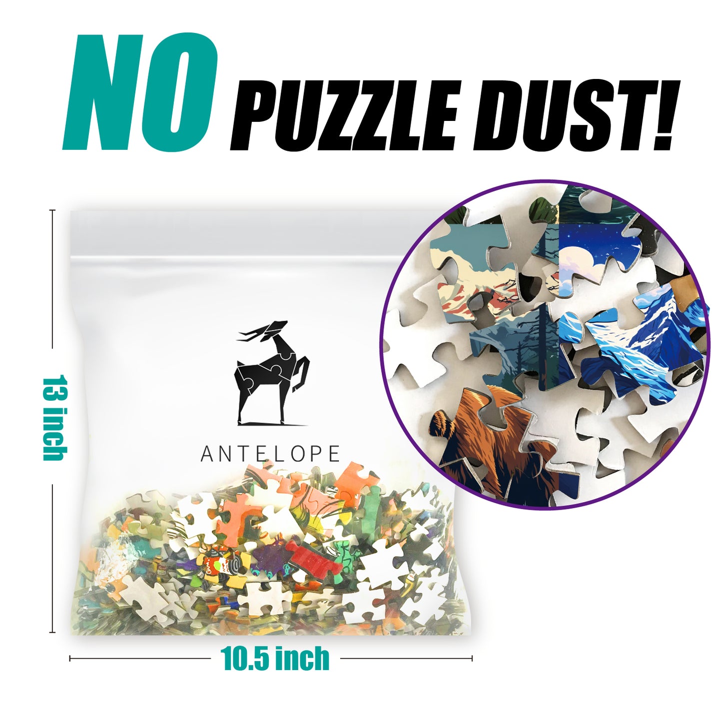 Antelope - 1000 Piece Puzzle for Adults, National Park Adventure, Jigsaw Puzzles 1000 Pieces, High Resolution, Matte Finish, No Dust
