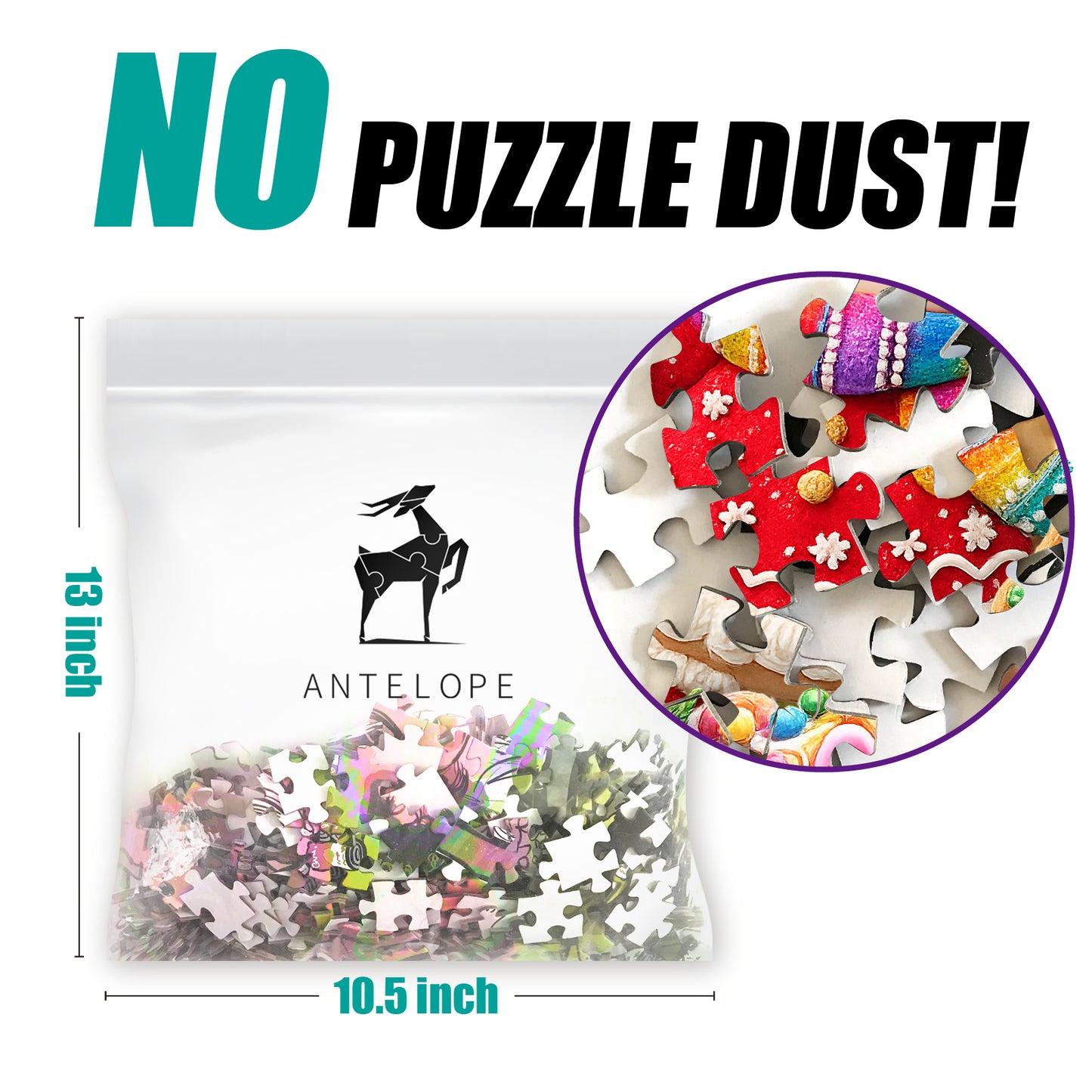 Antelope - 1000 Piece Puzzle for Adults, Frosted Christmas Treats - Jigsaw Puzzles 1000 Pieces, High Resolution, Matte Finish, No Dust