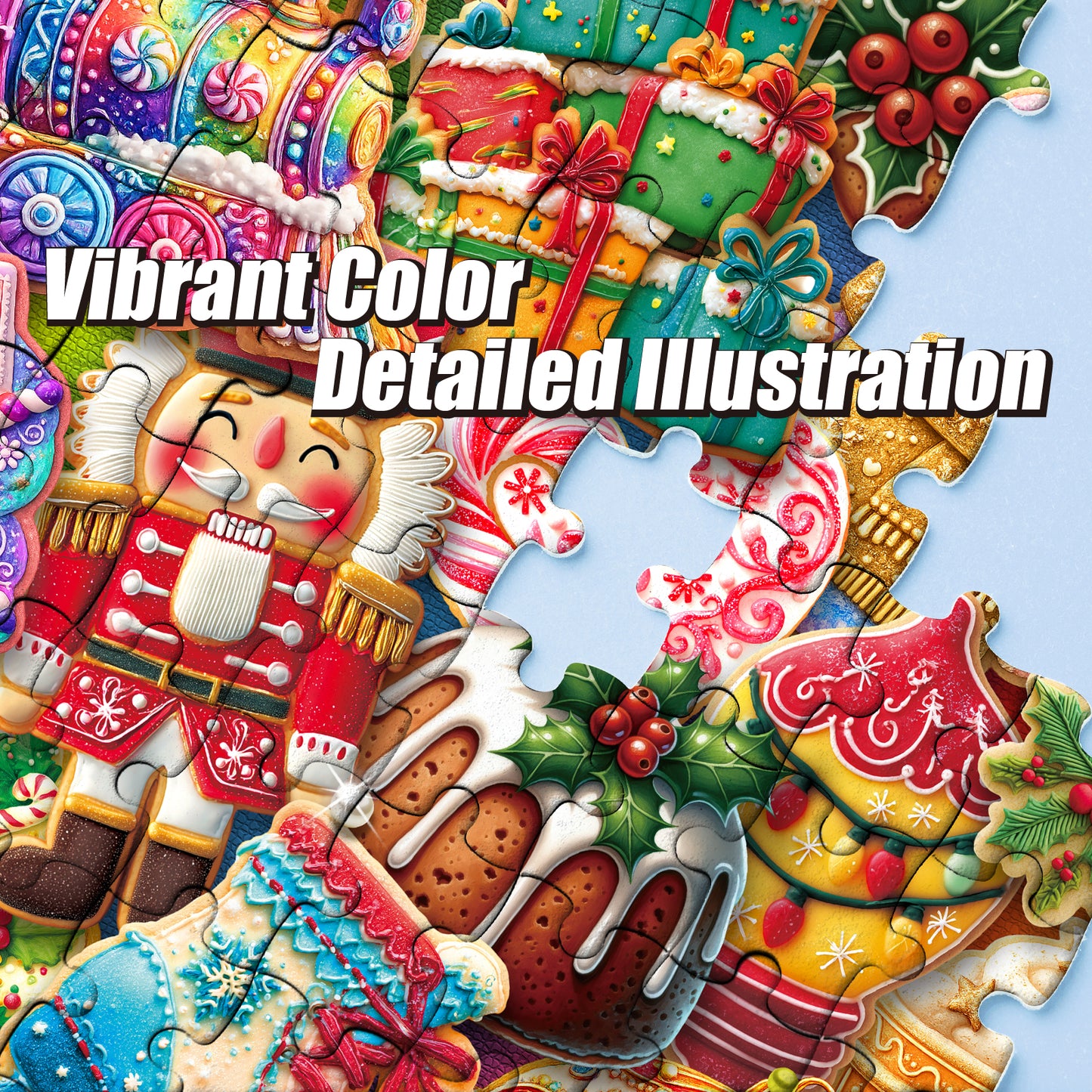 Antelope - 1000 Piece Puzzle for Adults, Frosted Christmas Treats - Jigsaw Puzzles 1000 Pieces, High Resolution, Matte Finish, No Dust