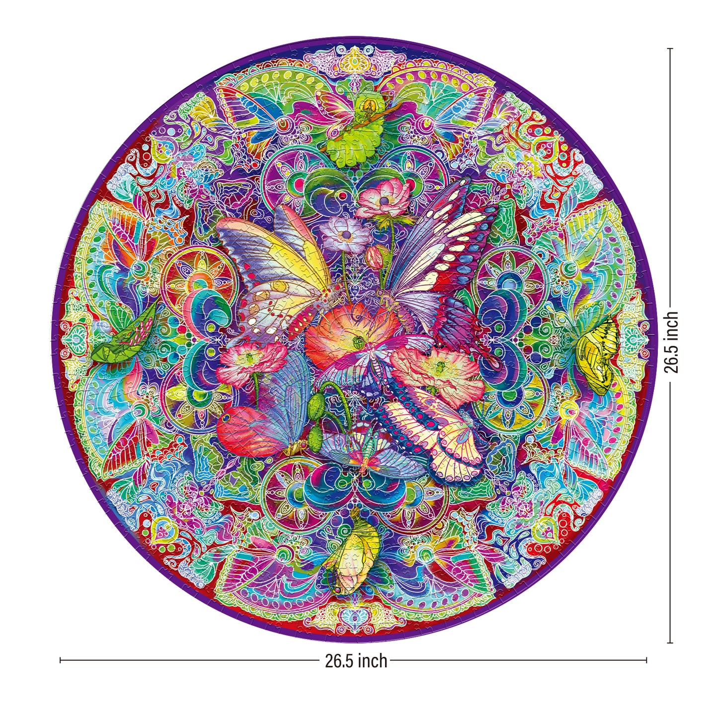 3 in 1 1000 Piece Jigsaw Puzzle  Bundle: Mandala Morphe, Mandalic Rose & Gem Mandala