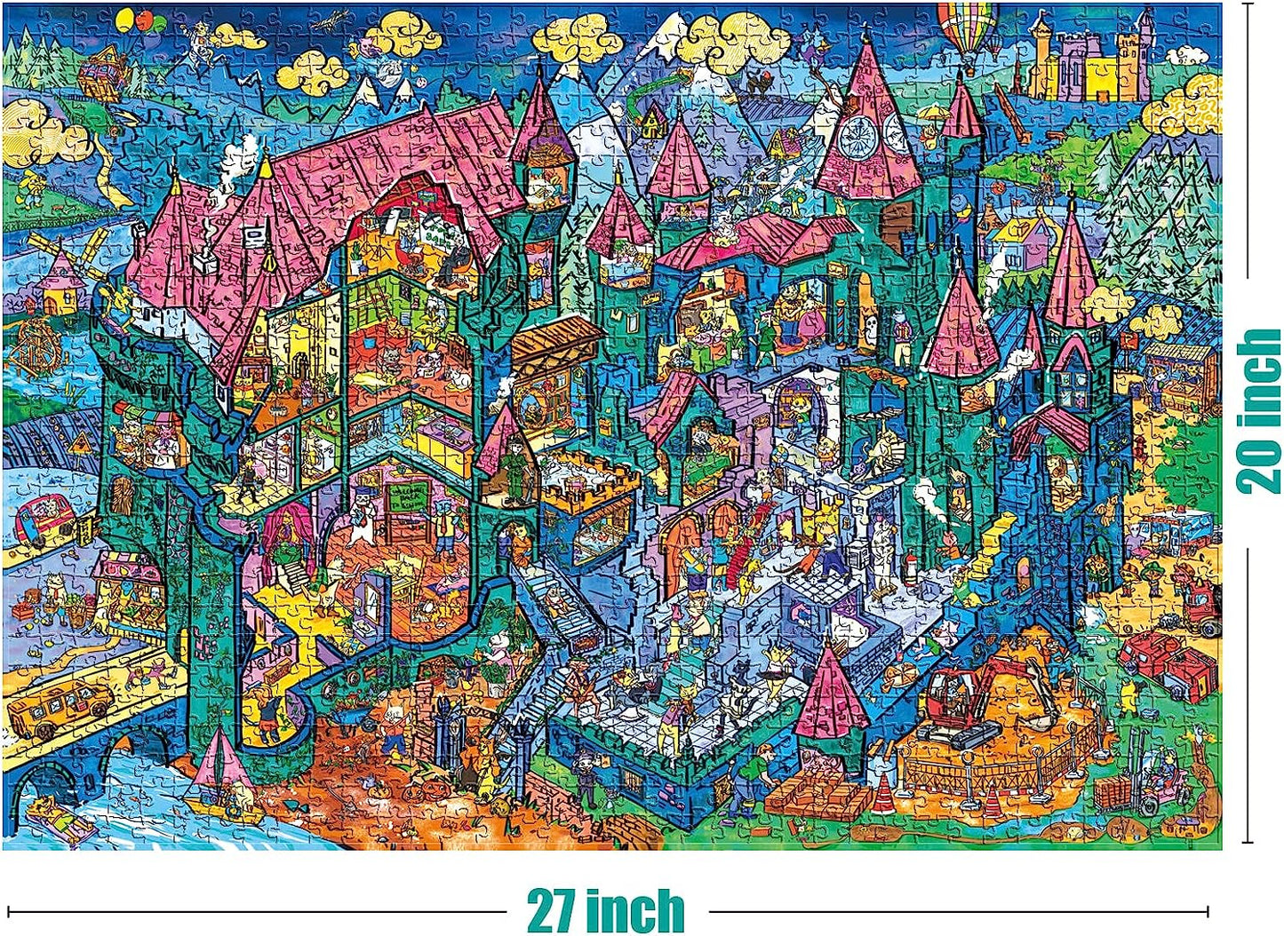 Cat Castle 1000 Piece Jigsaw Puzzle