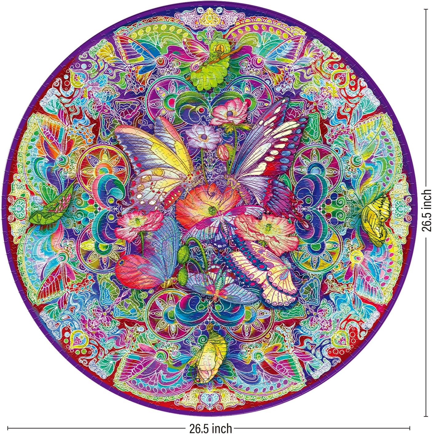 2 in 1 1000 Piece Jigsaw Puzzle Bundle: Mandala Morphe & Mandalic Rose