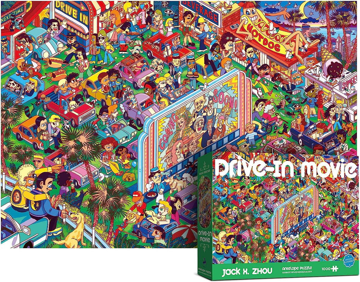 Drive In Movie 1000 Piece Jigsaw Puzzle – ANTELOPE PUZZLE
