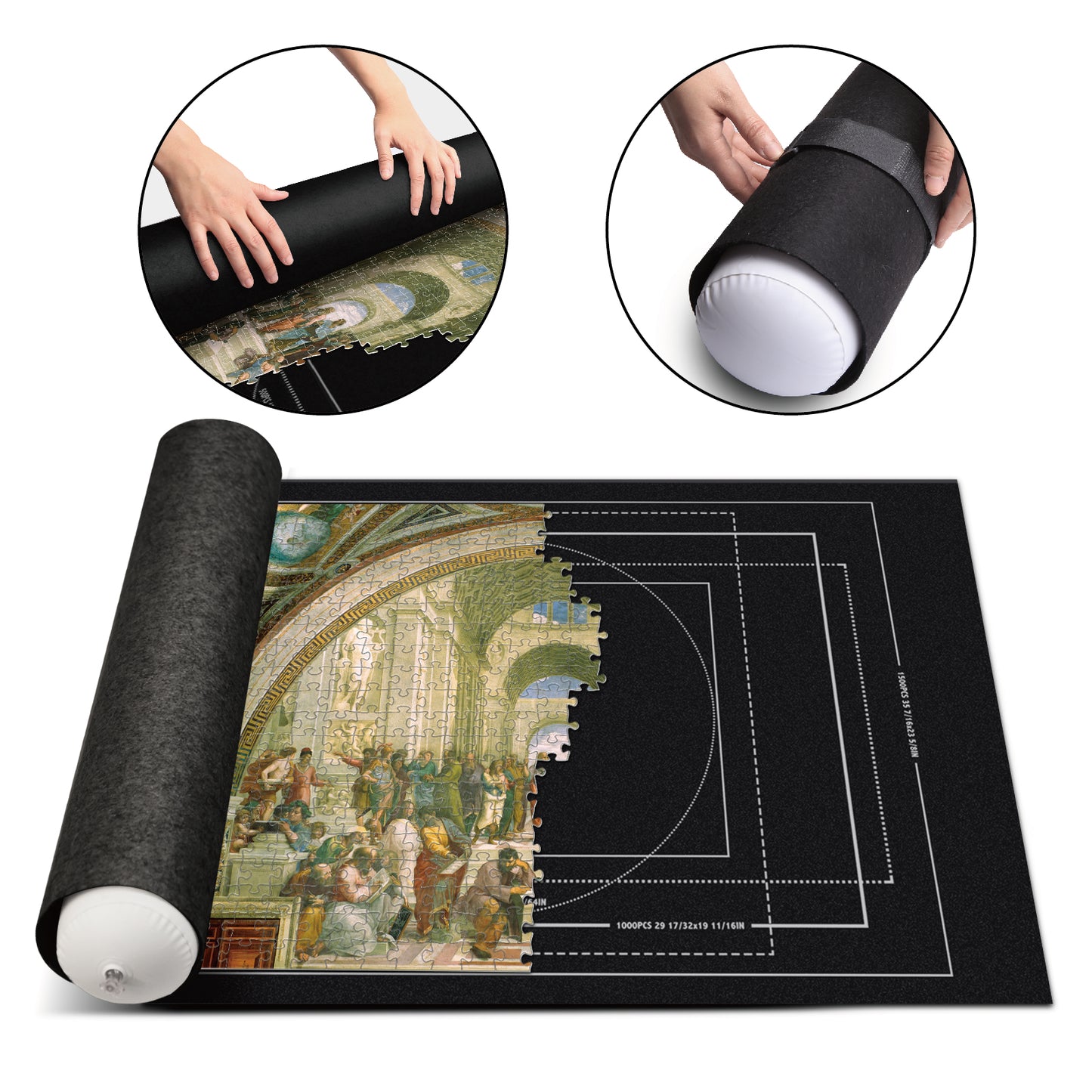 Puzzle Roll-It-Up Mat - Fits up to 1500-piece puzzles 3-piece set