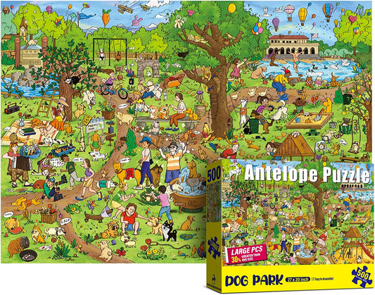 500 Piece Large Format Dog Park Puzzles