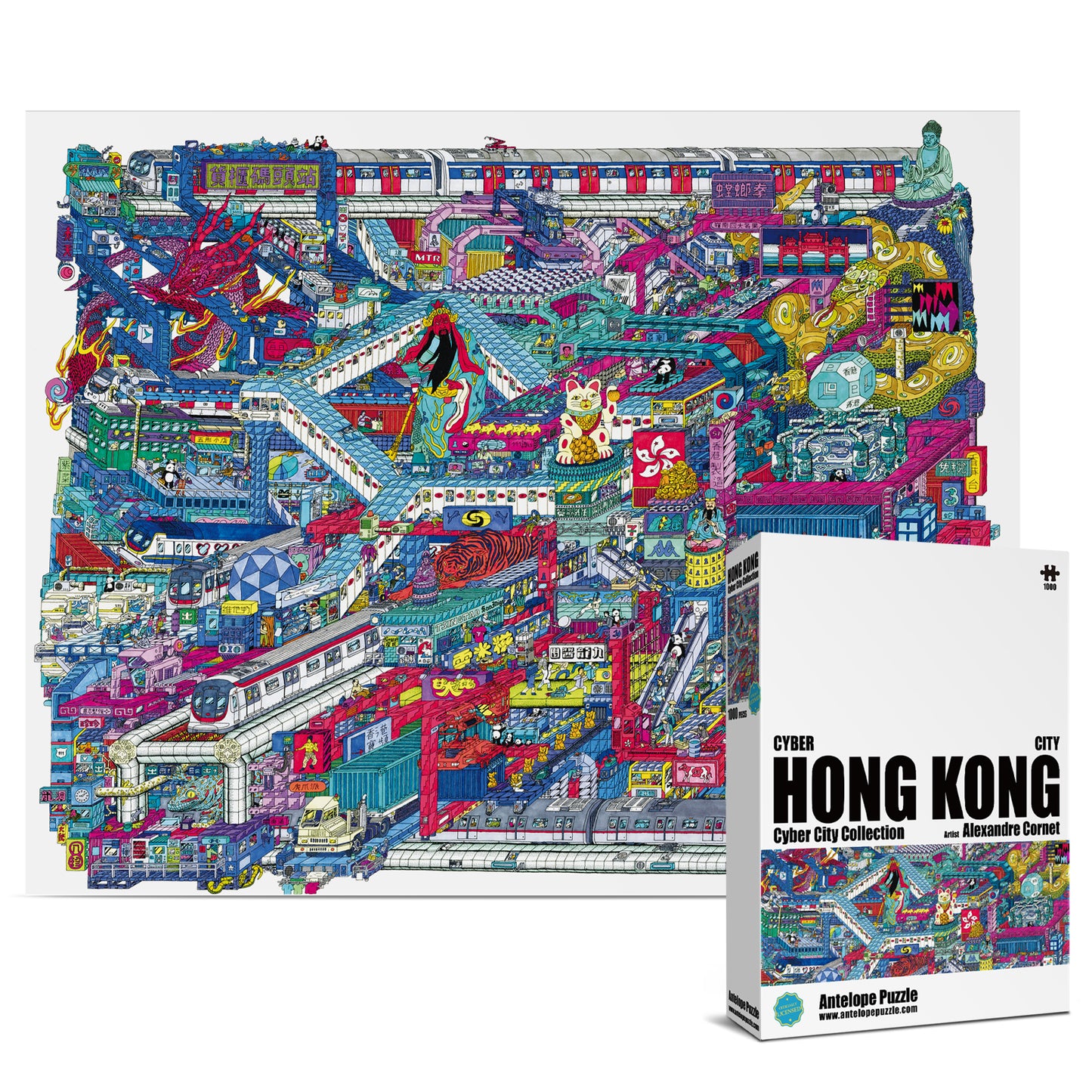 Antelope Cyber Hong Kong City 1000 Piece Jigsaw Puzzle